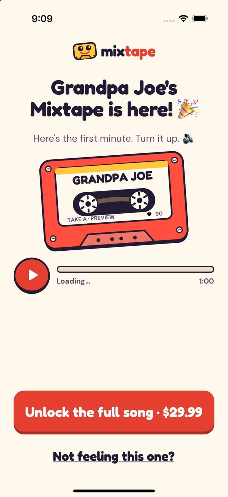 Listening to the finished song